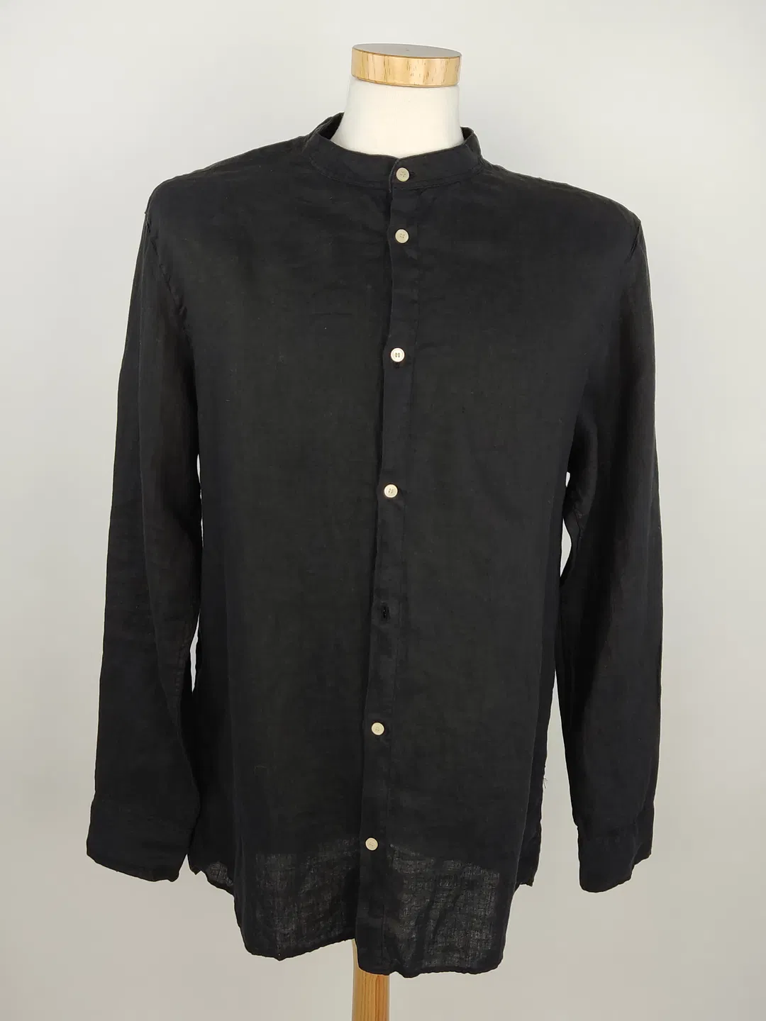 Givn Herren Leinenhemd schwarz - XL / 54 - Bild 4