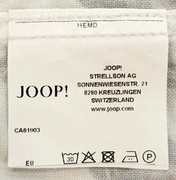 Joop! Herrenhemd gemustert blau/weiß Gr. S - Bild 4