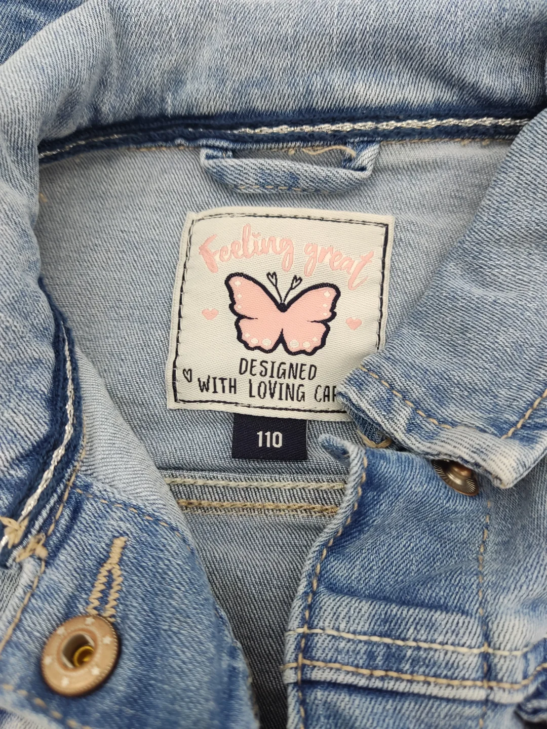 C&A Kinder Jeans Jacke Blau Gr. 110 – Bild 3