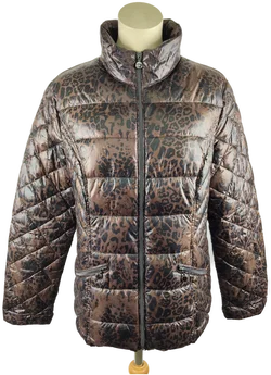 Charles Vögele Steppjacke Damen Größe 44 Animal Print | Herbstlook