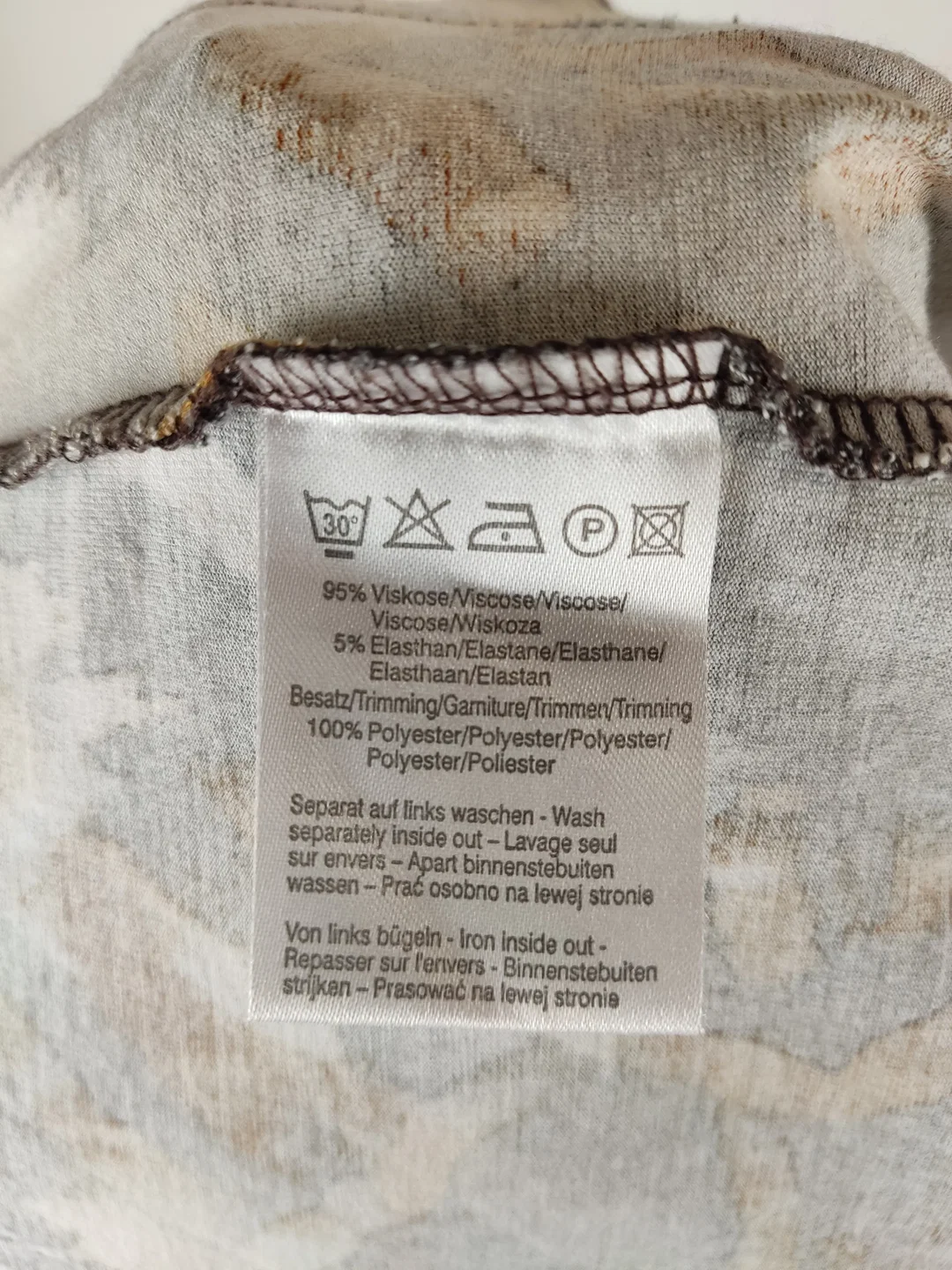 Bonita Jacke L/40 | Braun-Buntes Unikat – Bild 5