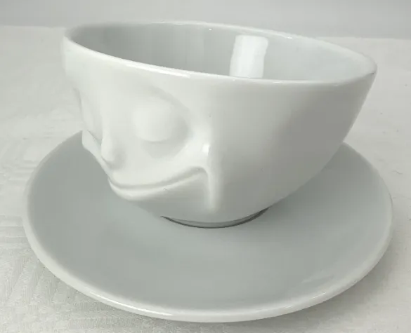Fiftyeight Products Kaffeetasse mit Untertasse / grinsenden Gesichtsausdruck – Bild 2