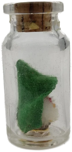 Skandinavische Miniatur-Wichtelfigur in Glasflasche | Geschenkidee – Vorschau 3