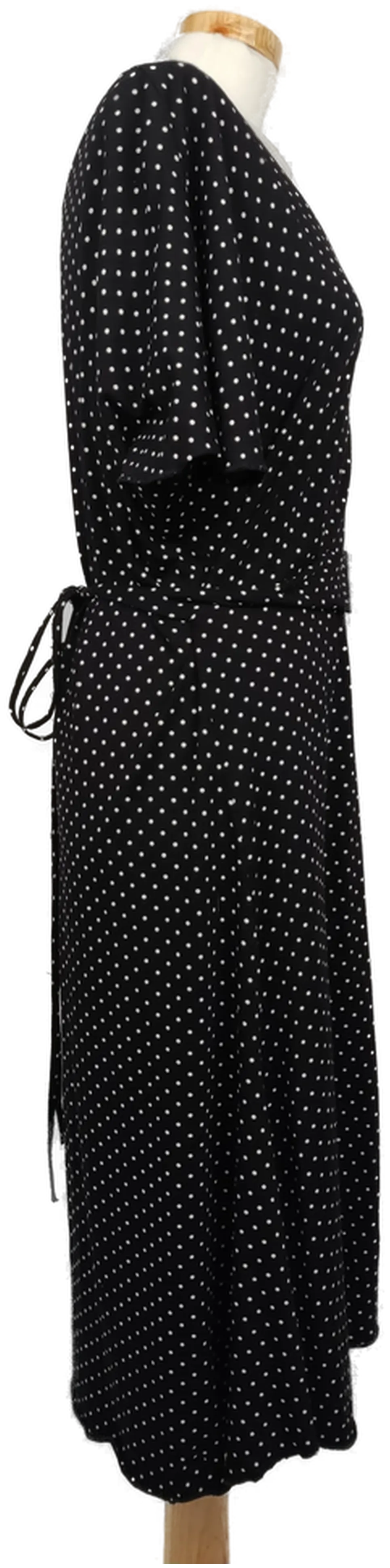 Mariposa Damenkleid midi schwarz mit weißen Punkten - XXL/44 – Bild 3