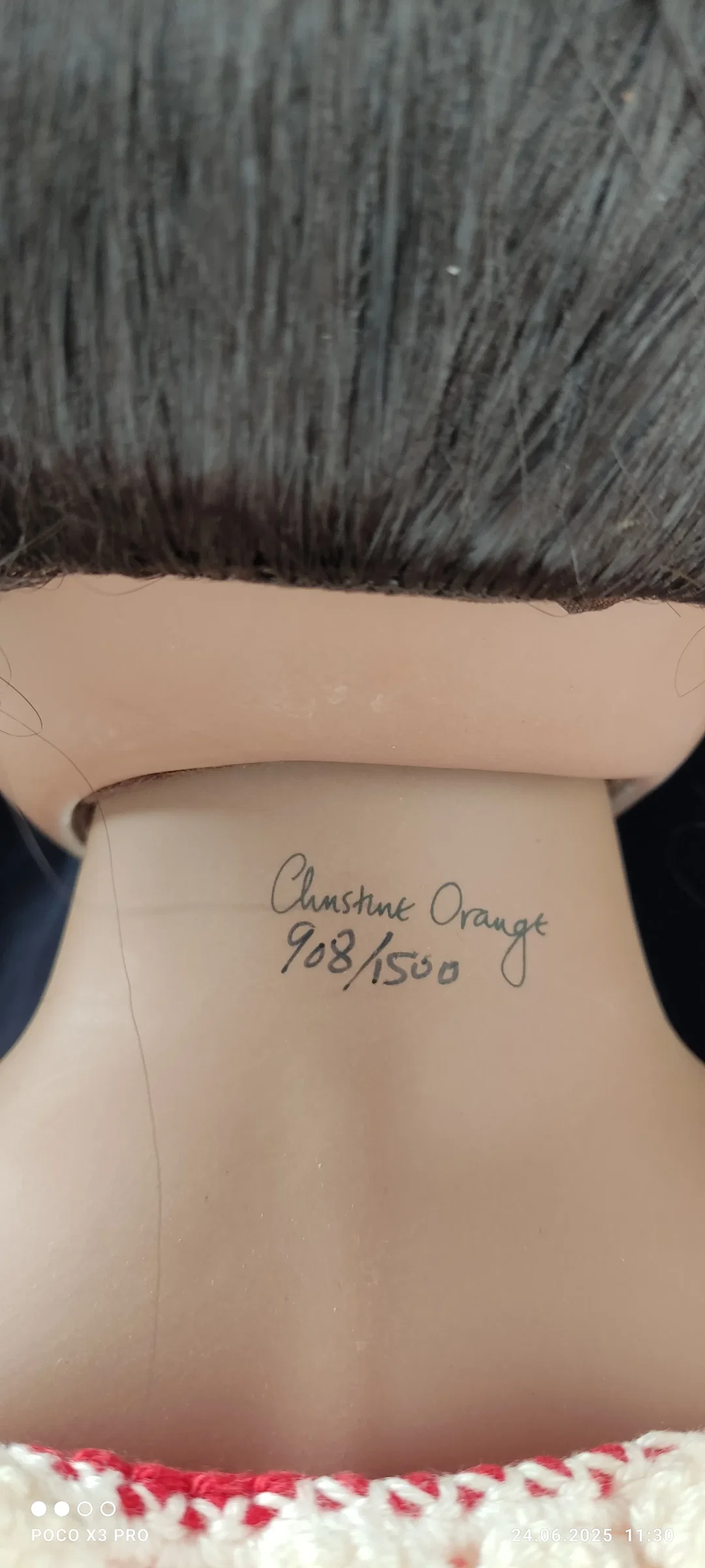 Künstlerpuppe, Christine Orange Porzellanpuppe "Maddy" – Bild 4