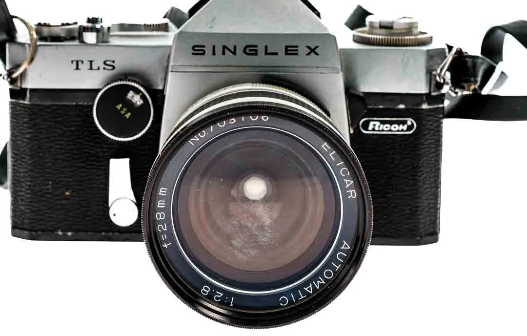 Ricoh Singlex TLS | SLR analoge Spiegelreflexkamera Kamera | Elicar 28mm f:2.8 – Bild 8