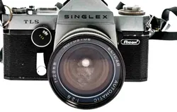 Ricoh Singlex TLS | SLR analoge Spiegelreflexkamera Kamera | Elicar 28mm f:2.8 - Bild 8
