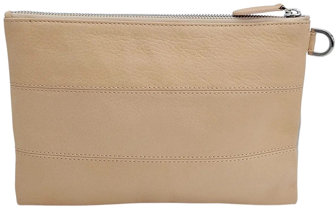 Max V. Koenig Damen Lederkulturbeutel, creme/pink/grau – Bild 2