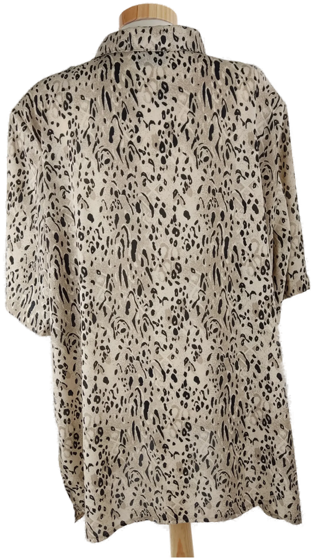  Bluse mit Top-2 tlg. "Canda", kurzarm mit Kragen, schwarz und schwarz/grün, Gr.öße 50 – Bild 4