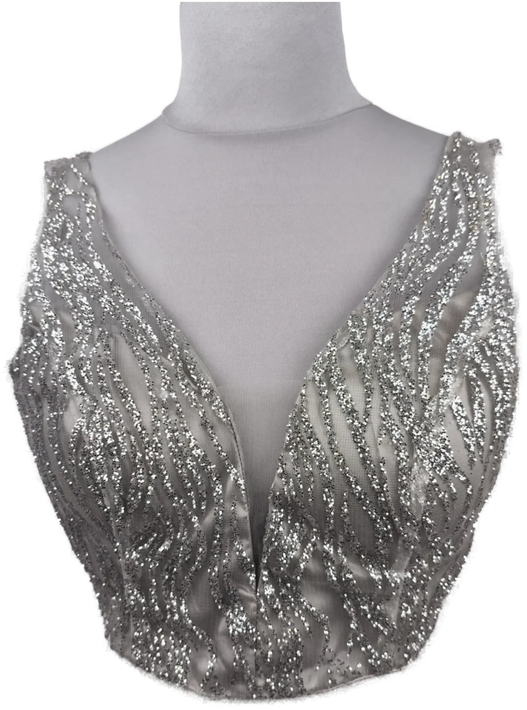 Ballkleid 2-teilig, silber, Eva & Lola, Gr. L – Bild 5
