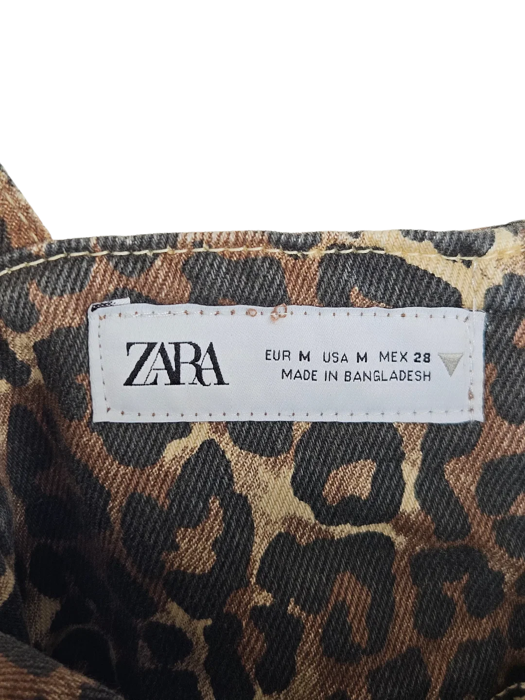 ZARA Damen Minikleid, braun Animal Print - Gr. M / 38 – Bild 4