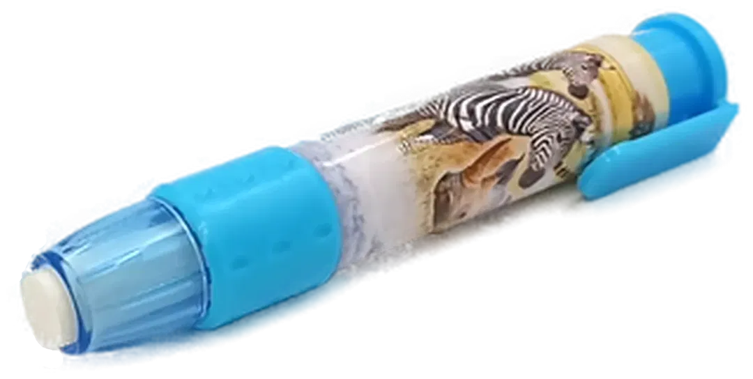 Radiergummistift blau mit Tiermotiv - Bild 1