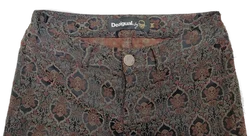 Desigual Damen Hose braun/schwarz gemustert Gr. 28 - Bild 3