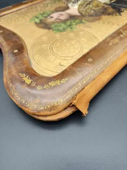 Antike Mappe aus dem 19. Jh. / Portrait von Sarah Bernhardt als 