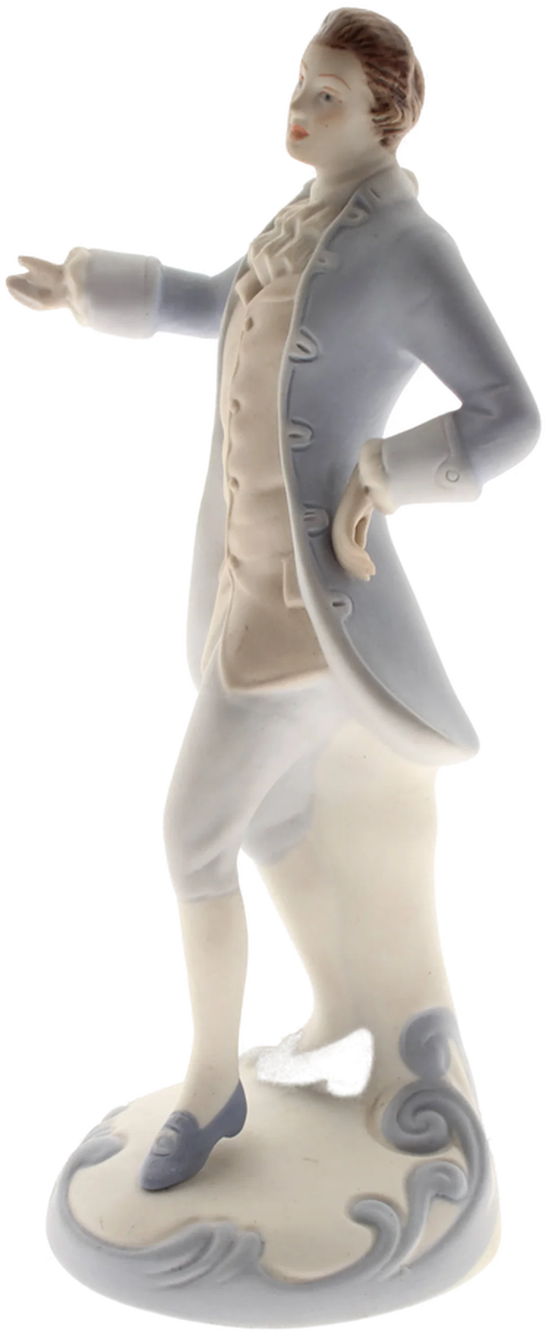 Porzellanfigur Mann im Rokoko-Stil – Handbemalt, Made in Czechoslovakia – H. ca. 23,5 cm – Bild 2