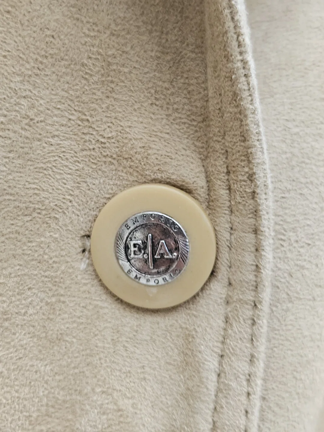 EMPORIO ARMANI Damen Vintage 80' Lederjacke, braun - Gr. M – Bild 5