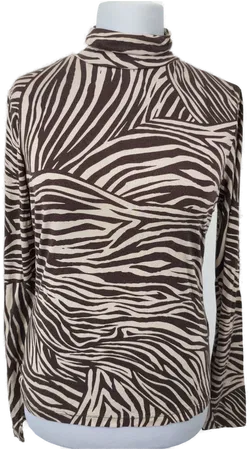 H&M, Rollkragenshirt, Zebra, Gr. L - Bild 1