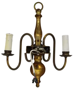 Messing Wandleutchen 2-flammig - SET  - Bild 5