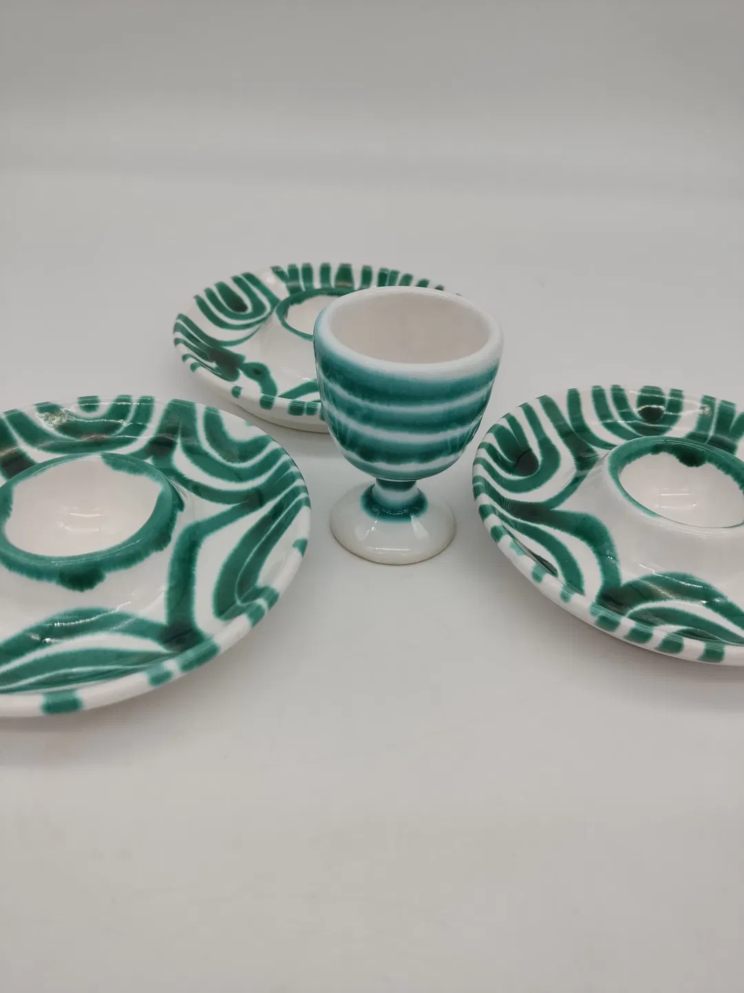 Gmundner Keramik - Eierbecher grün - 4 Stück - Bild 1