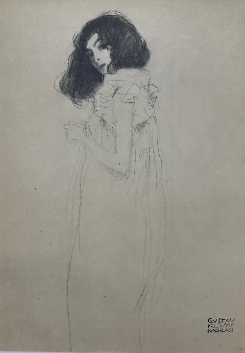 Gustav Klimt Zeichnungen 1 Sammelmappe mit Drucken 1980 – Bild 13