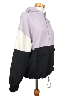 ZARA Damen Hoody Jacke, flieder/schwarz - Gr. M - Bild 3