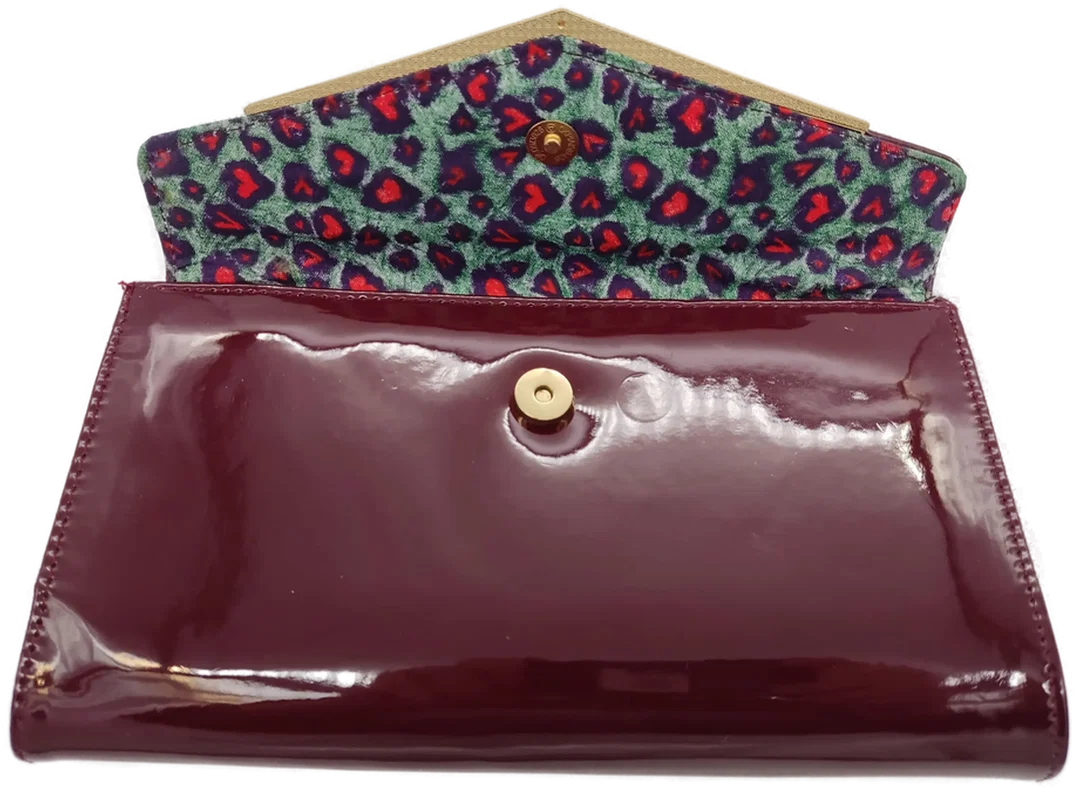 Handtasche (clutch) Kunstleder braun  – Bild 2
