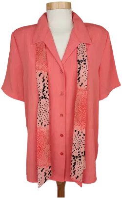 BIAGGINI Damen Kurzarmshirt mit Schulterpolsterung lachs - M/38 - Bild 2