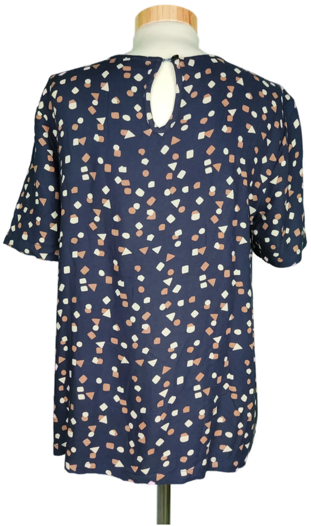 Pieces Damen Bluse kurzarm dunkelblau gepunktet - S/36 – Bild 2
