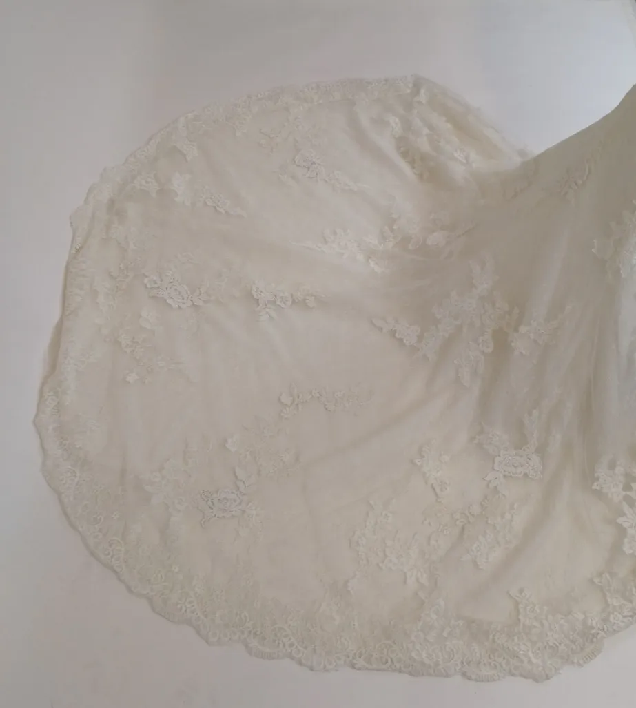 Pronovias Barcelona Brautkleid mit Schleppe - D36 / 100% Polyester – Bild 5