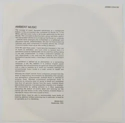Vinyl LP - Brian Eno - Ambient 1 - Bild 4