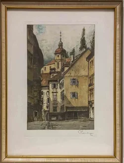 Lukas Eidenberger: Original-Farbradierung 