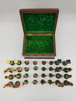 Römisches Vintage Schachset aus Metall - Bild 3