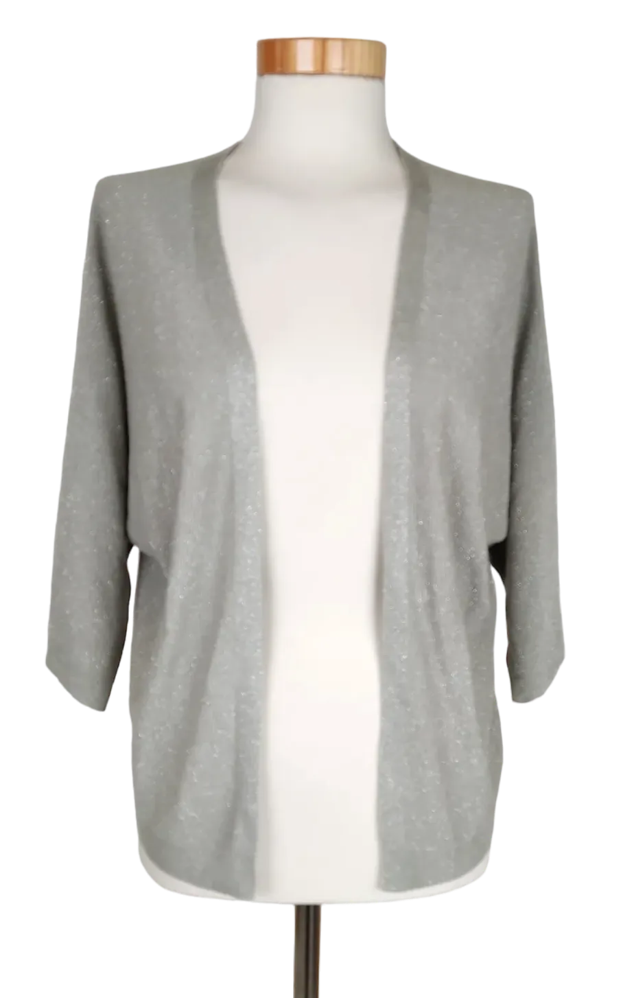 Hearts & More Damen Cardigan mit Lurex, schilf/silber - Gr. XS - Bild 4