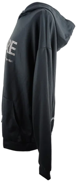 RAP Kapuzenpullover Damen Schwarz Strasssteine | Casual-Chic - Bild 4