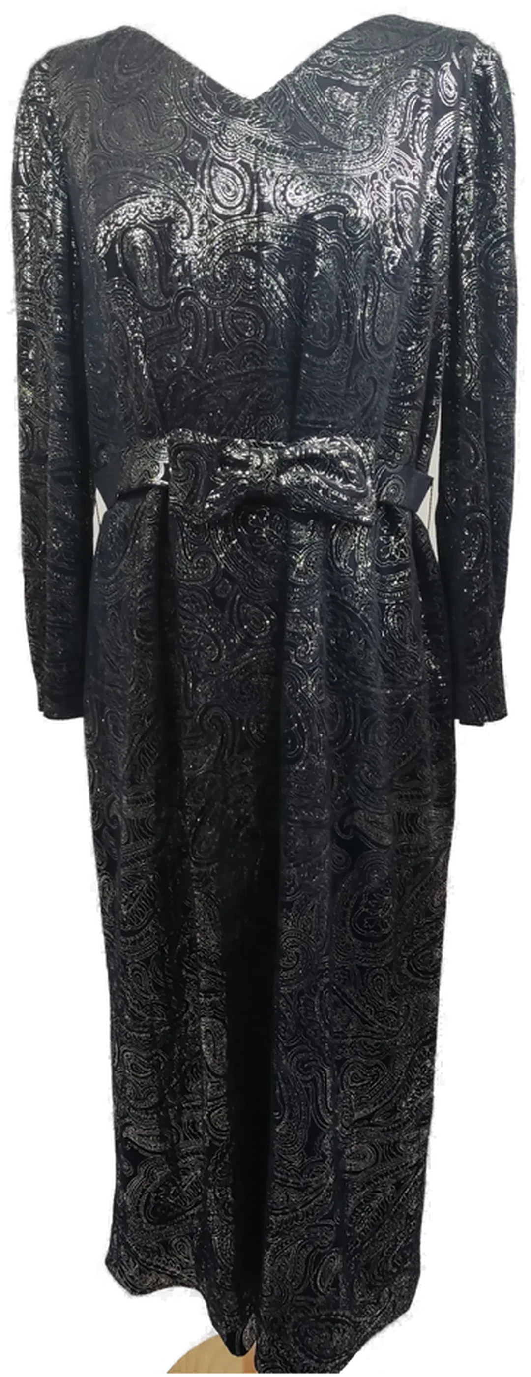 Damen Abendkleid mit V-Ausschnitt schwarz - L/ 40 - Bild 4
