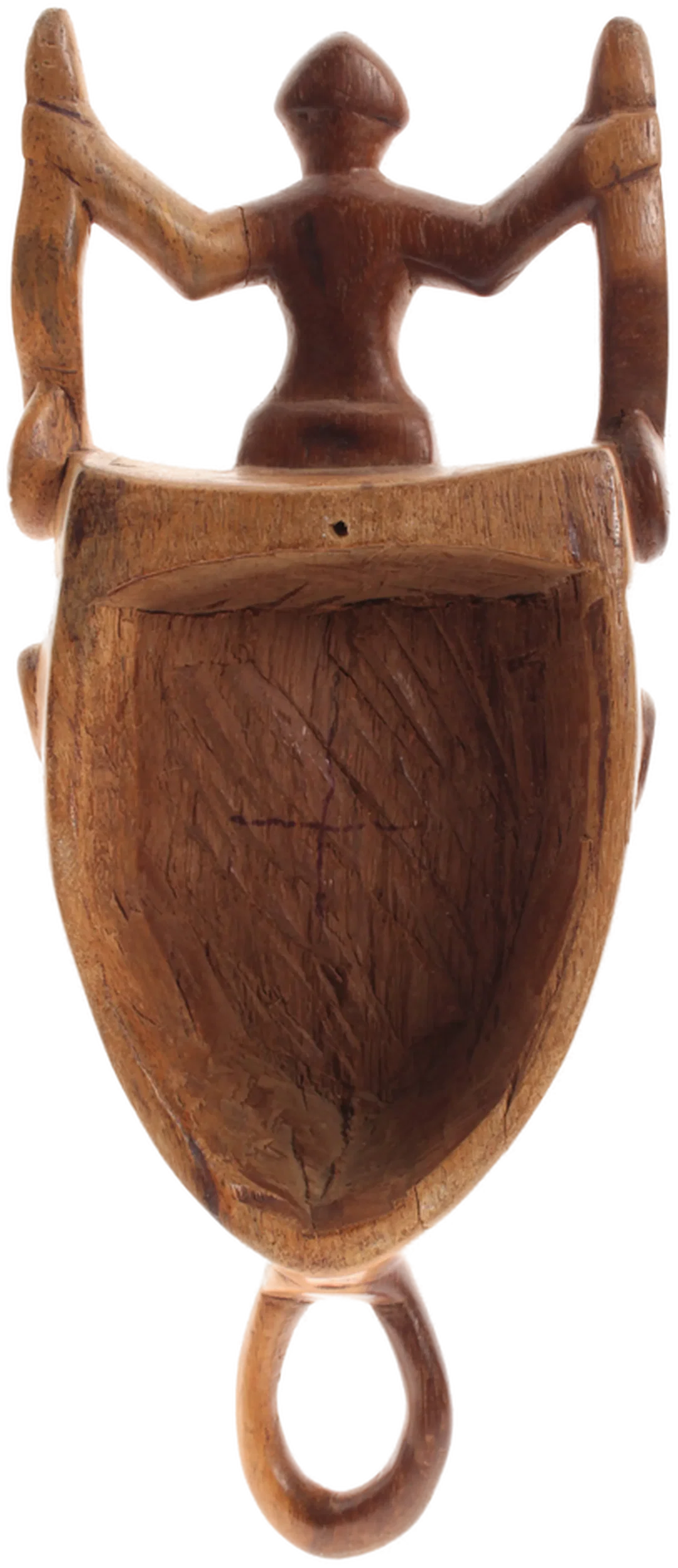 Afrikanische Holzmaske – handgeschnitzt – ca. 38,5 cm – Wandmaske / Ethno Kunst – Bild 3