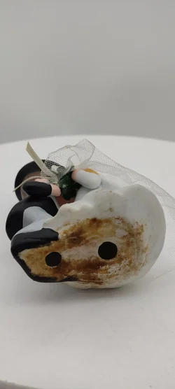 Keramik Hochzeitstortenfiguren 'Küssende Brautpaar' | Mit Schönheitsfehler - Bild 9