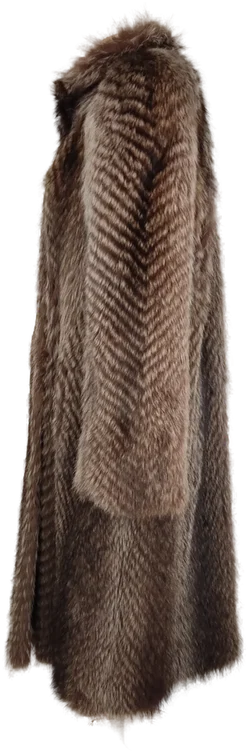 Damen Pelzmantel braun - L 40/42 – Vorschau 3