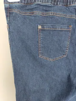 Jeans, lang mit Stretch und Gummizugbund, dunkelblau, Größe 48 - Bild 3