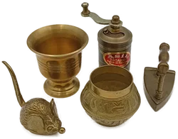 Vintage Messing-Deko-Set (5-teilig)