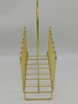 Zeitschriftenständer aus Metall - Goldfarben  - Bild 3