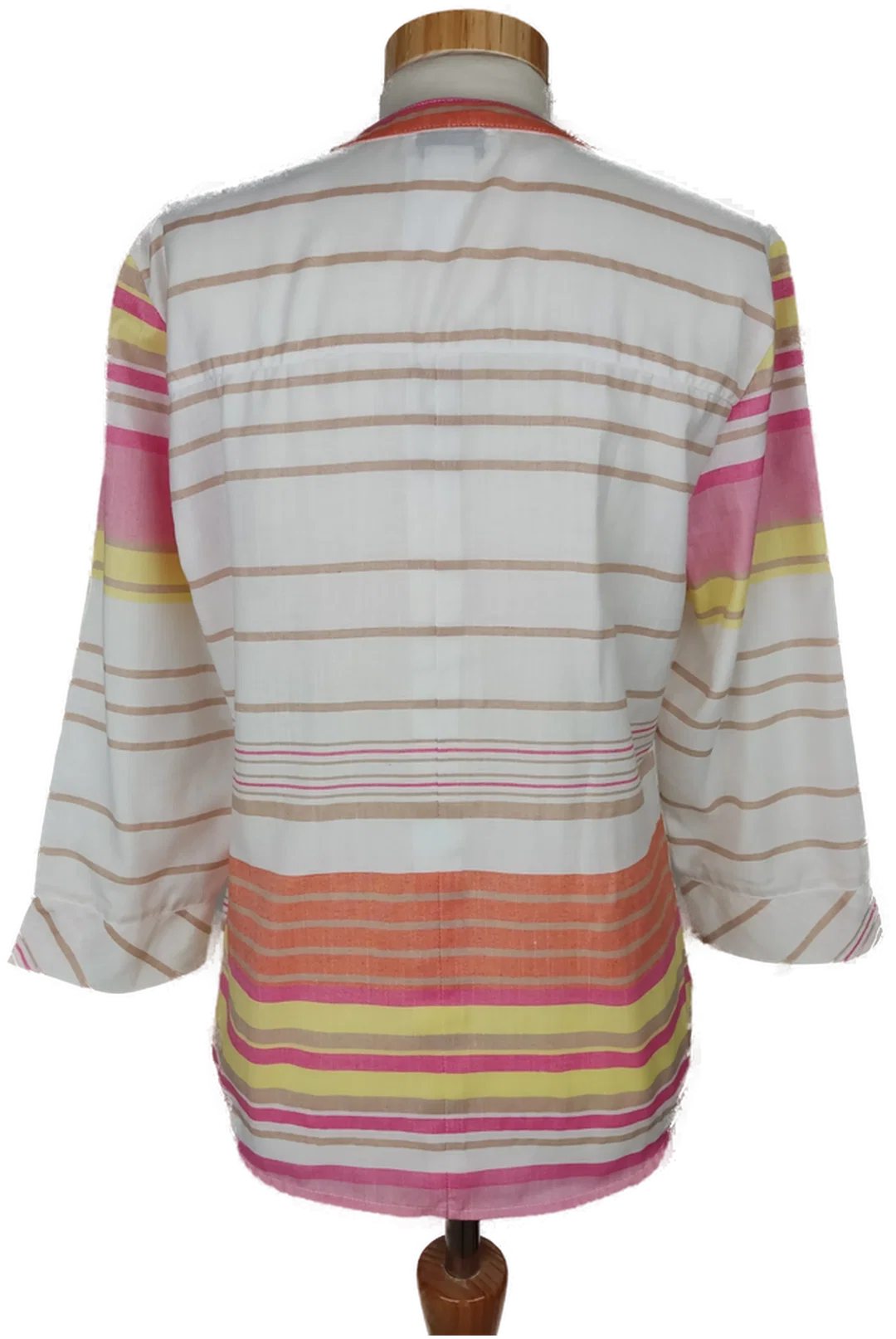 Collection L Damen Bluse rosa/gelb/orange/weiß gestreift - M/38 – Bild 2