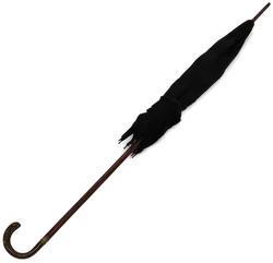 Vintage Flanierschirm / Sonnenschirm / Regenschirm Schwarz mit Muster Länge ca 92cm - Bild 2