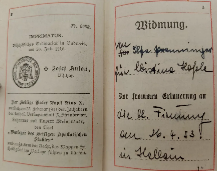 Andenken an die heilige Firmung 1953 - Gebetsbuch – Bild 7