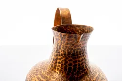 Vintage Kupfer Bodenvase  Kupferkanne Wall Handarbeit Hammerschlag - Bild 2