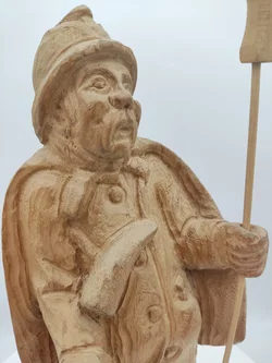 Nachtwächter Figur Handarbeit Holz 44 cm | Handgeschnitztes Unikat - Bild 5