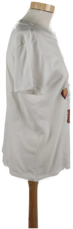Damen T-Shirt Kurzarm, Weiß mit aufgedruckten Teddybären, Gr. M - Bild 2
