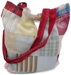 Tragtasche Stoff bunt + Henkel  - Bild 3