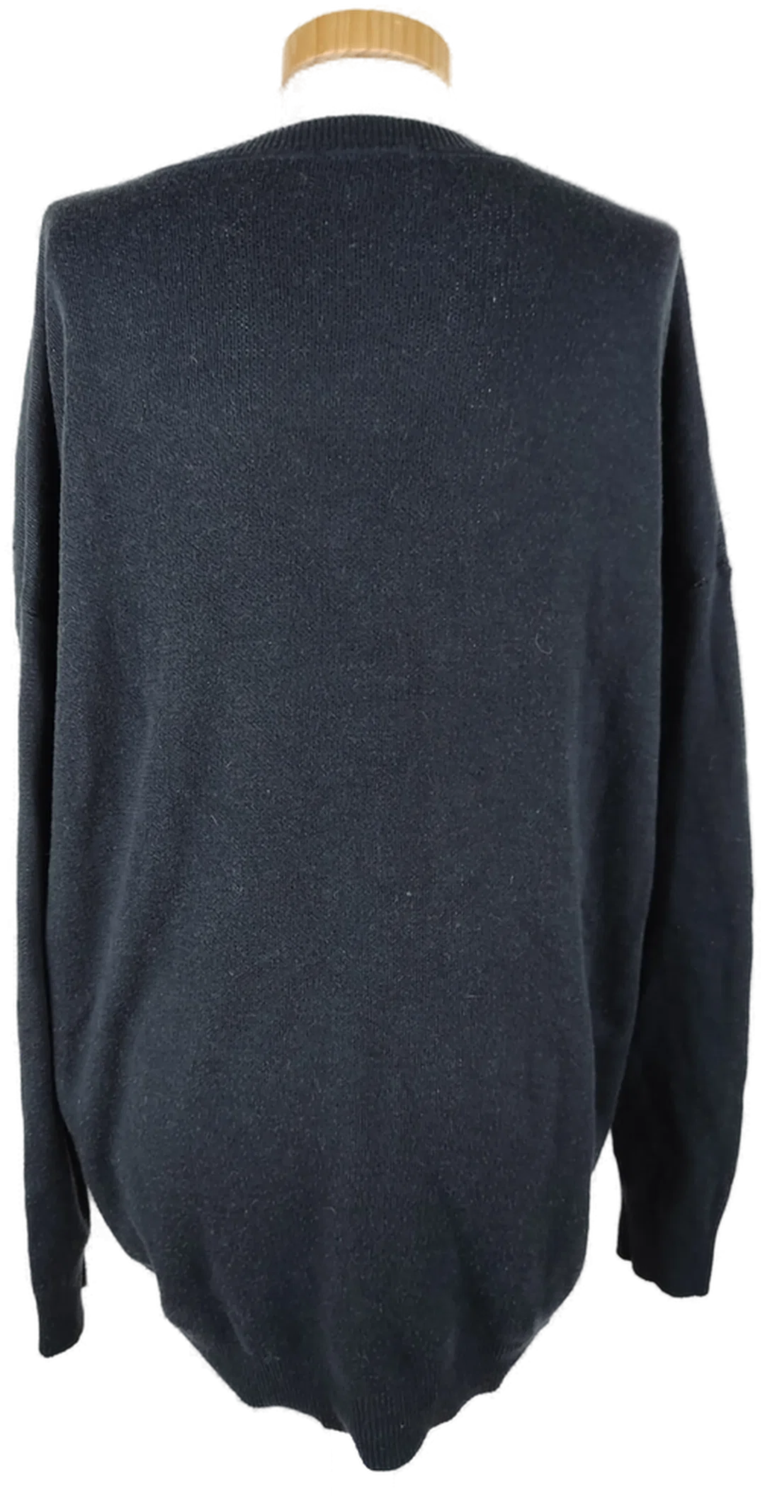 Pullover "Gina", langarm mit Rundausschnitt, dunkelblau mit Muster, Größe 46 – Bild 3
