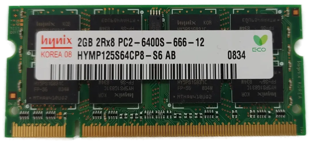 Hynix 2GB DDR2 2Rx8 PC2-6400S-666-12 Arbeitsspeicher Laptop / RAM - Bild 4